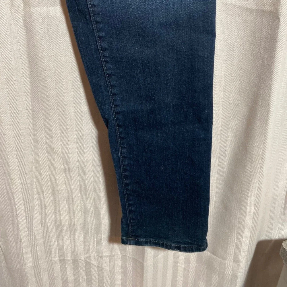 True Religion Rocco Relaxed Skinny Moto Jeans Dark Wash Blue Ribbed Men 33 Biker